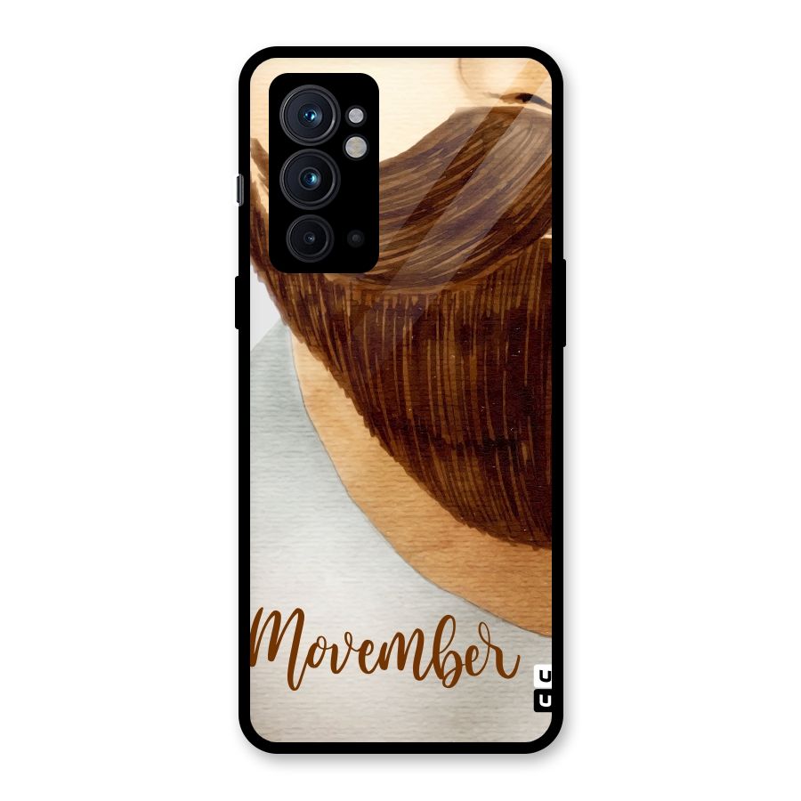 Movember Moustache Glass Back Case for OnePlus 9RT 5G
