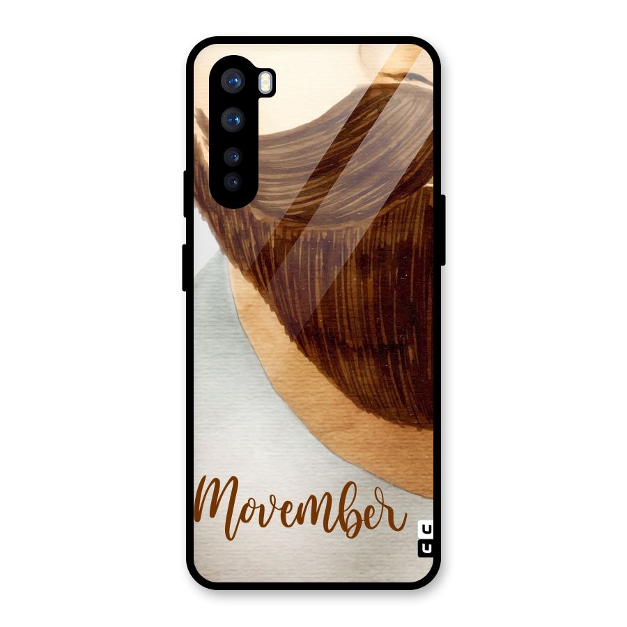Movember Moustache Glass Back Case for OnePlus Nord