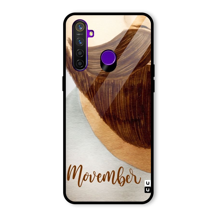 Movember Moustache Glass Back Case for Realme 5 Pro
