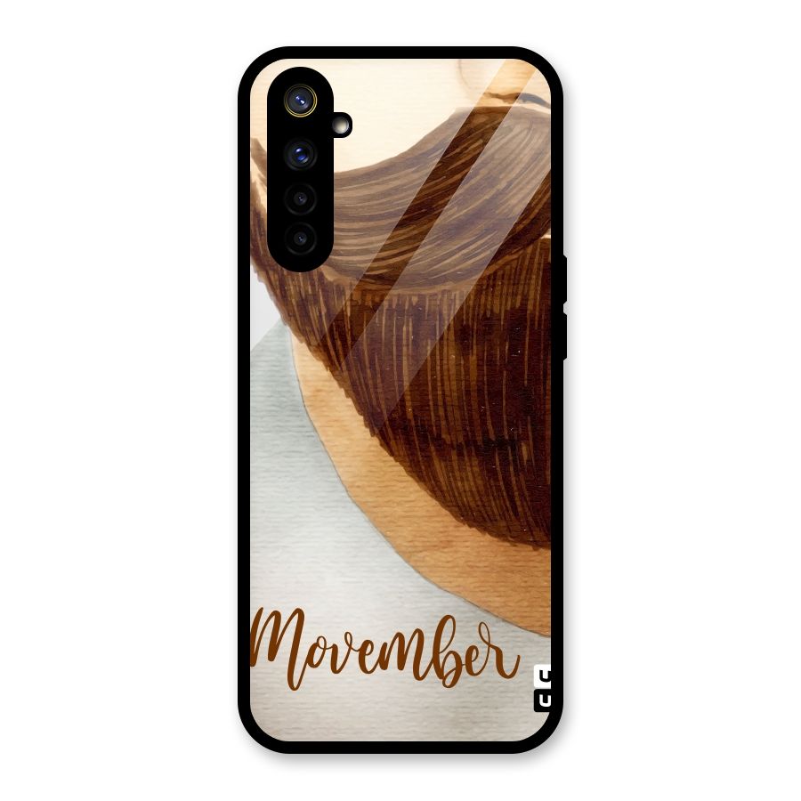 Movember Moustache Glass Back Case for Realme 6