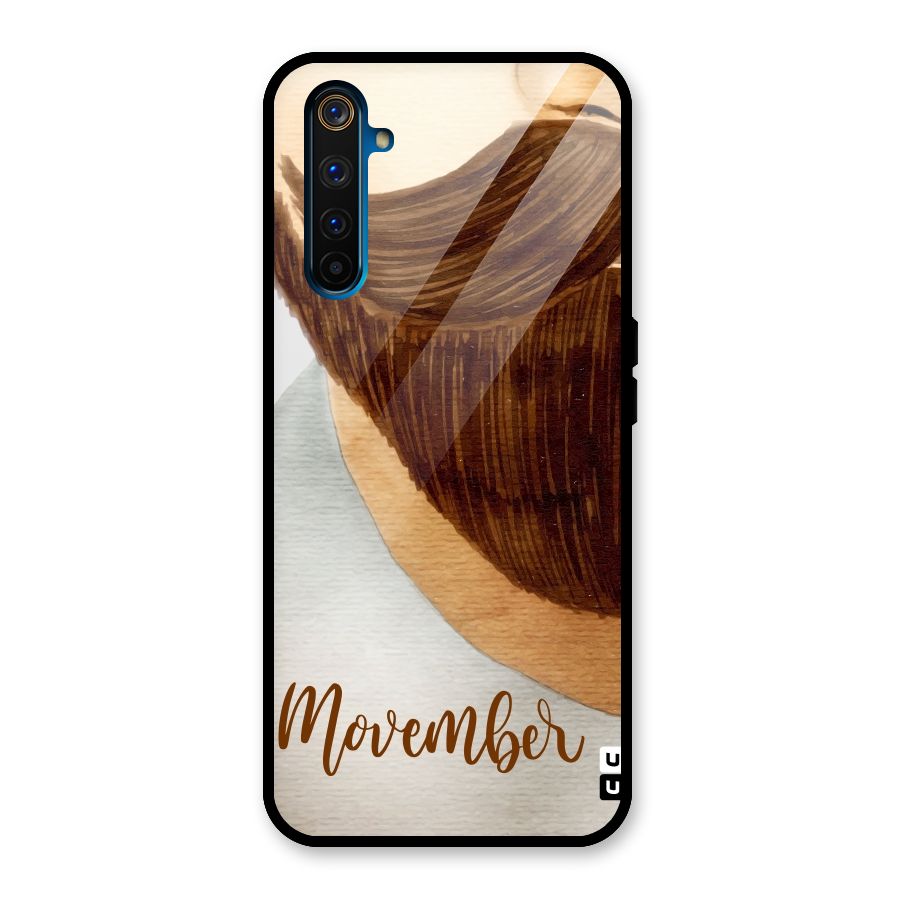 Movember Moustache Glass Back Case for Realme 6 Pro