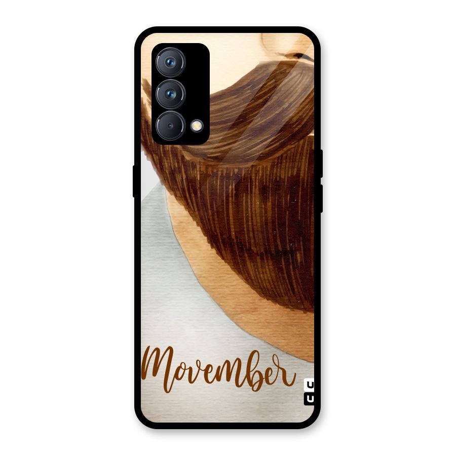 Movember Moustache Glass Back Case for Realme GT Master Edition