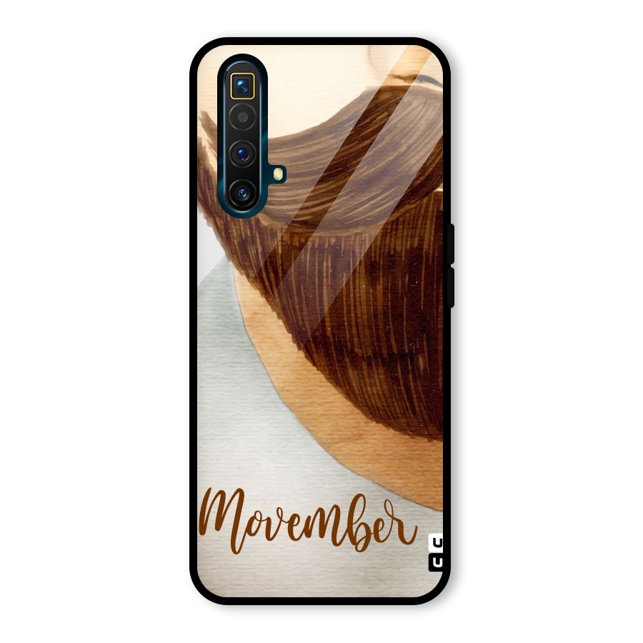 Movember Moustache Glass Back Case for Realme X3