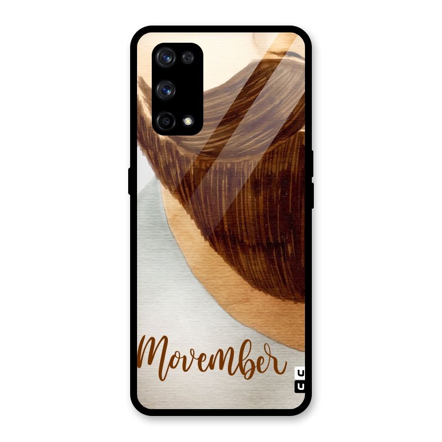Movember Moustache Glass Back Case for Realme X7 Pro