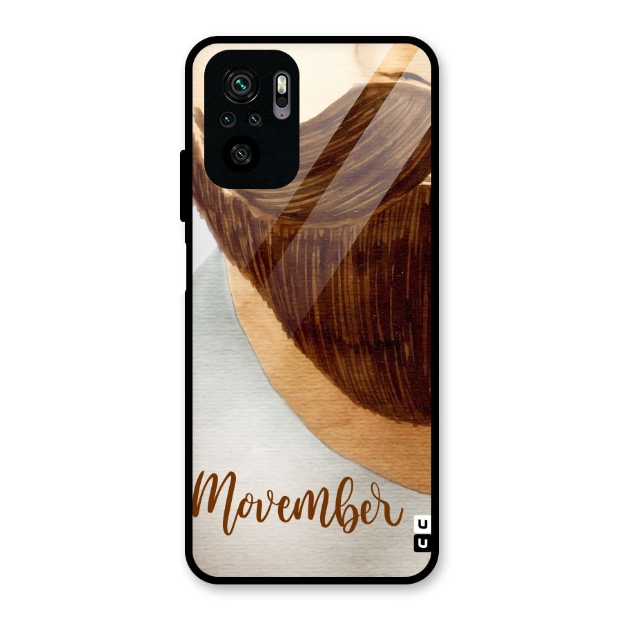Movember Moustache Glass Back Case for Redmi Note 10S