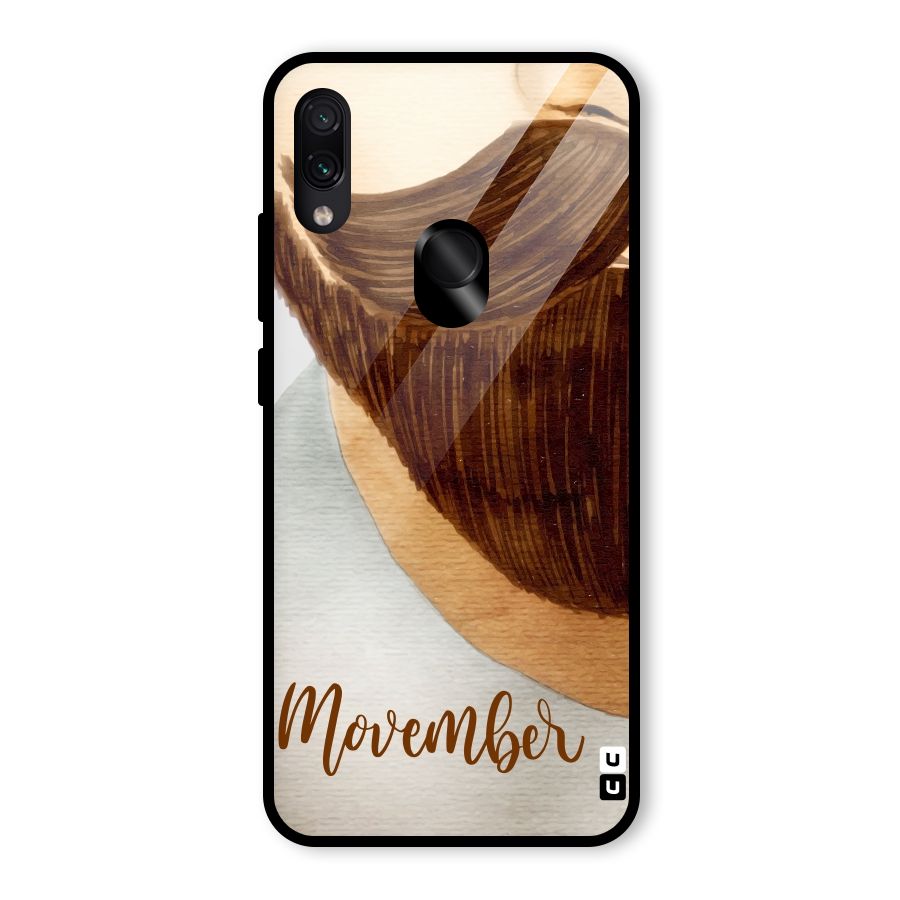 Movember Moustache Glass Back Case for Redmi Note 7S