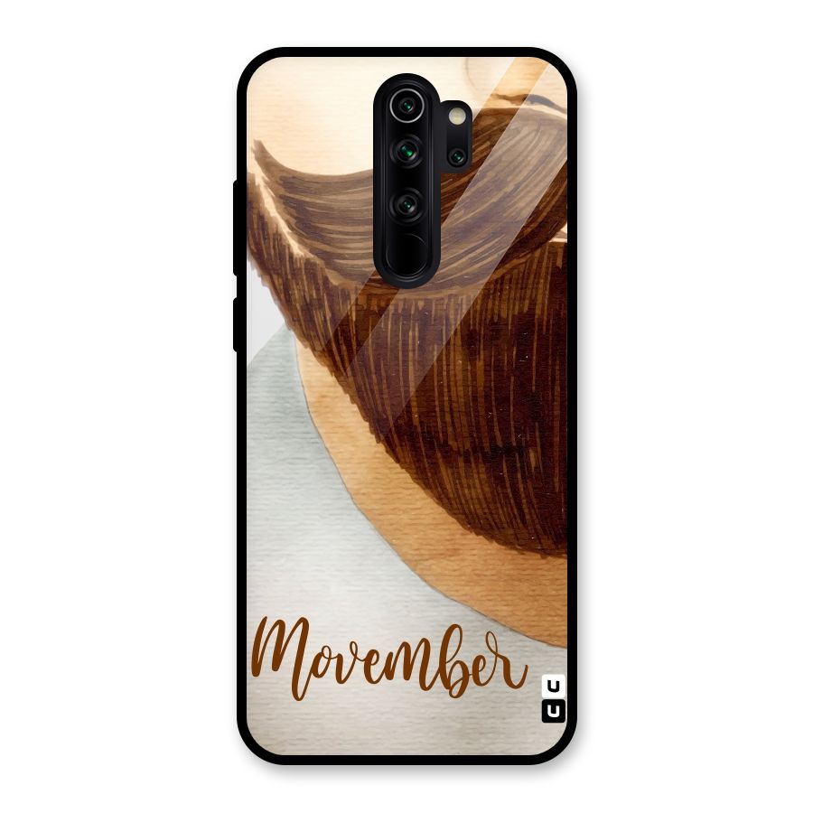 Movember Moustache Glass Back Case for Redmi Note 8 Pro