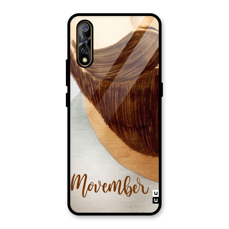 Movember Moustache Glass Back Case for Vivo S1
