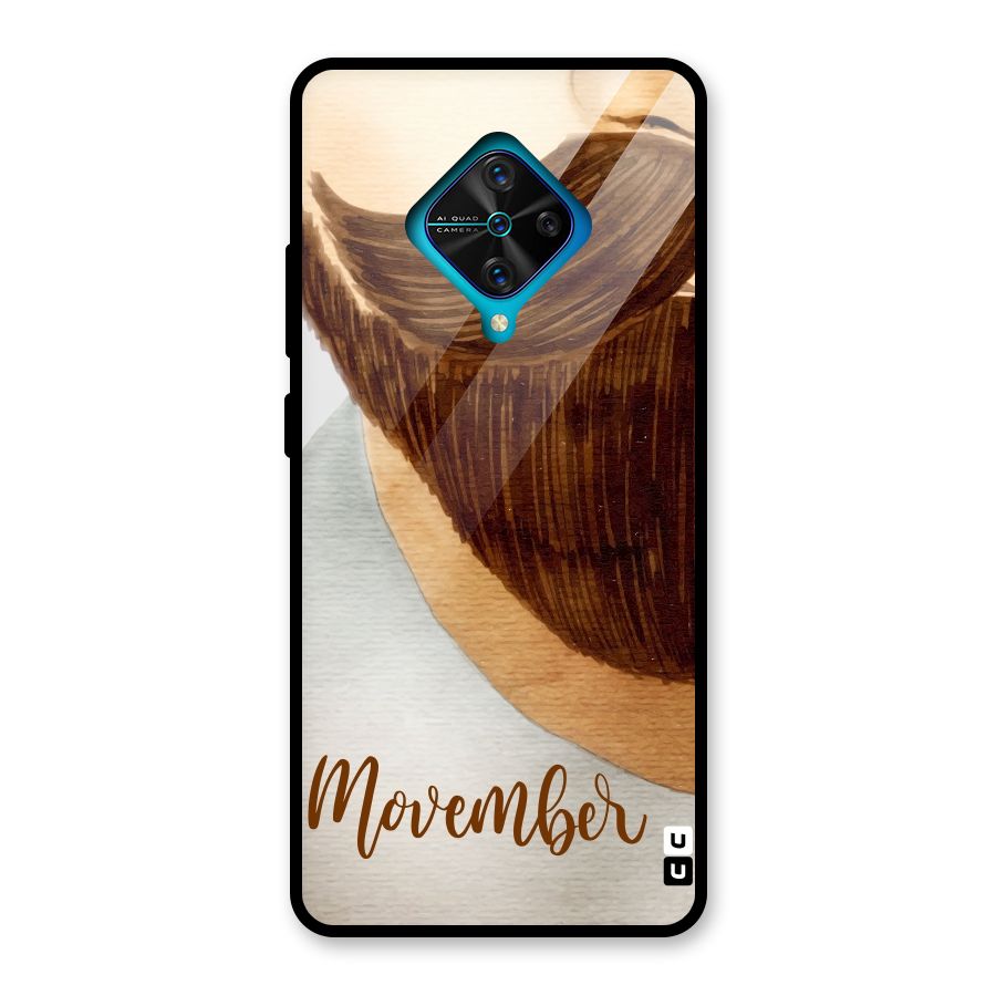 Movember Moustache Glass Back Case for Vivo S1 Pro
