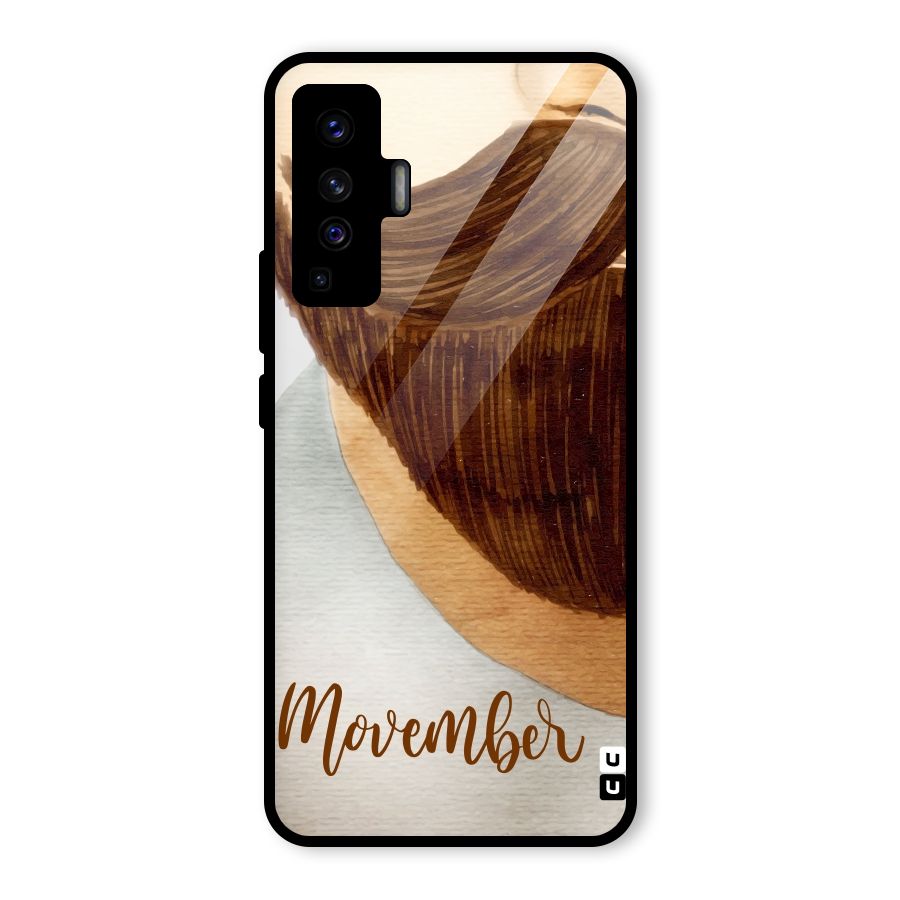 Movember Moustache Glass Back Case for Vivo X50