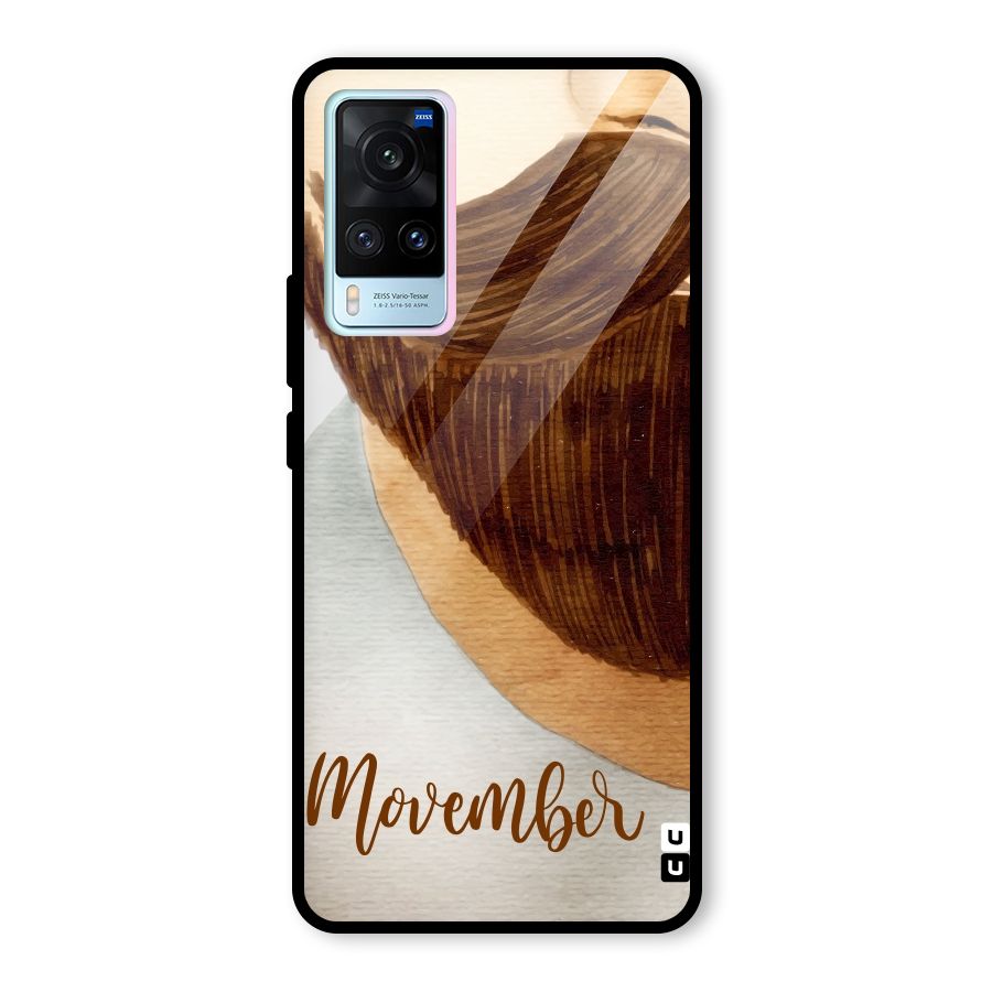 Movember Moustache Glass Back Case for Vivo X60