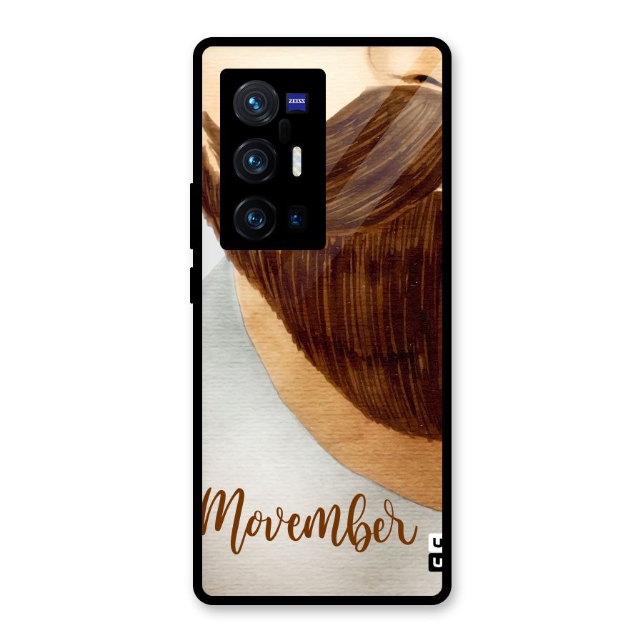 Movember Moustache Glass Back Case for Vivo X70 Pro Plus