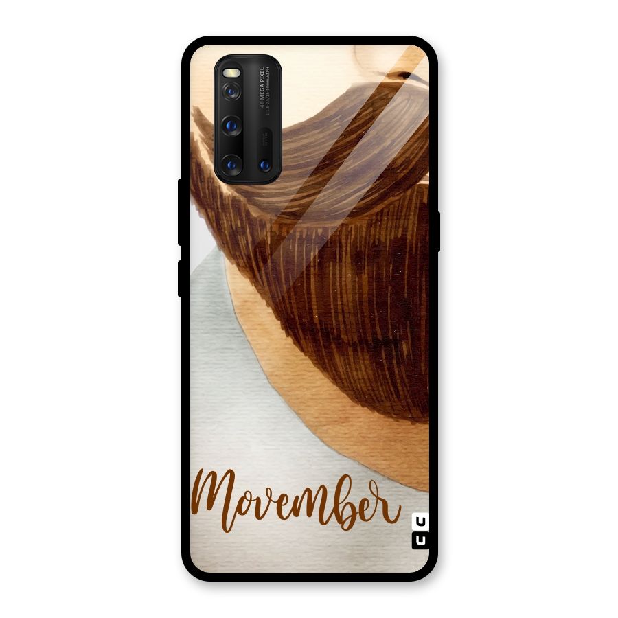 Movember Moustache Glass Back Case for Vivo iQOO 3