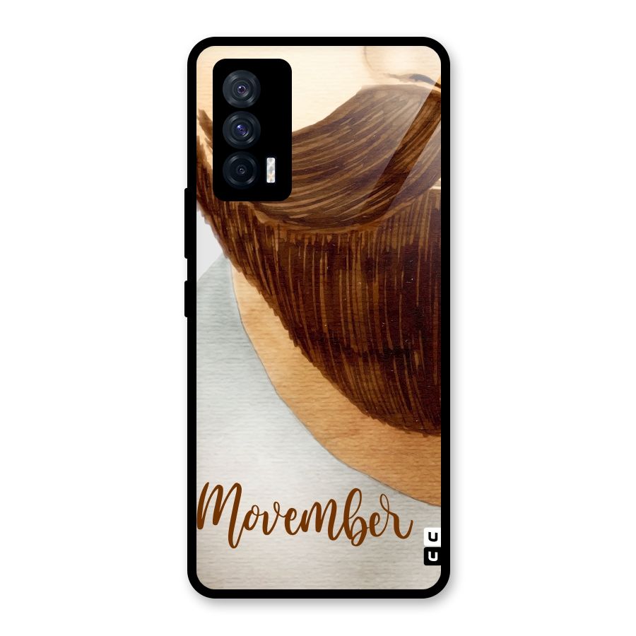 Movember Moustache Glass Back Case for Vivo iQOO 7 5G