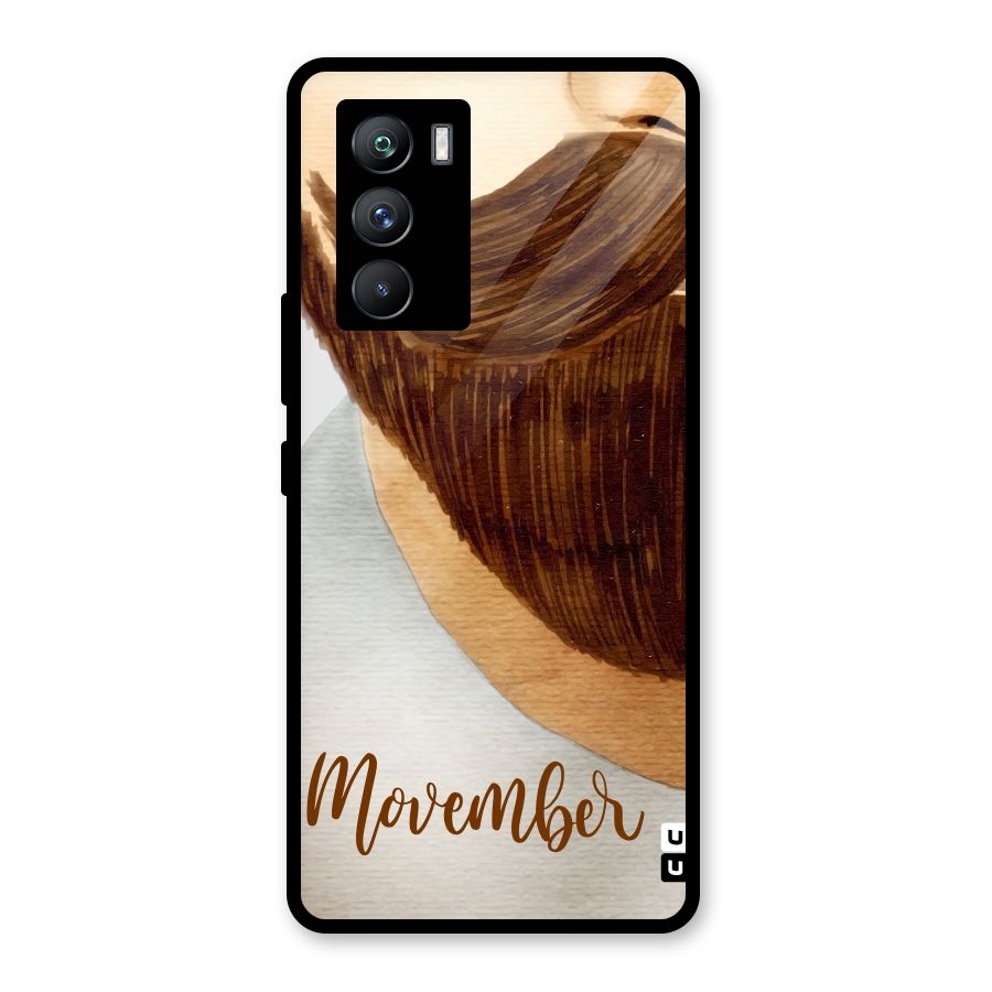 Movember Moustache Glass Back Case for Vivo iQOO 9 SE