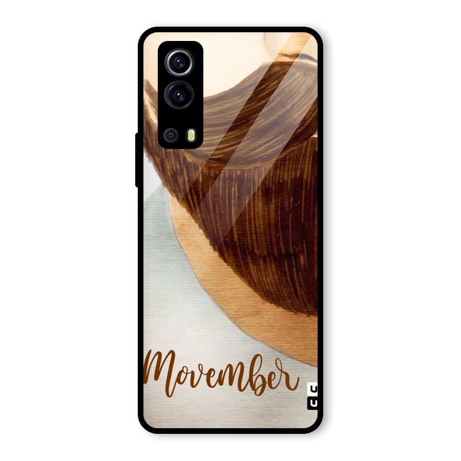 Movember Moustache Glass Back Case for Vivo iQOO Z3