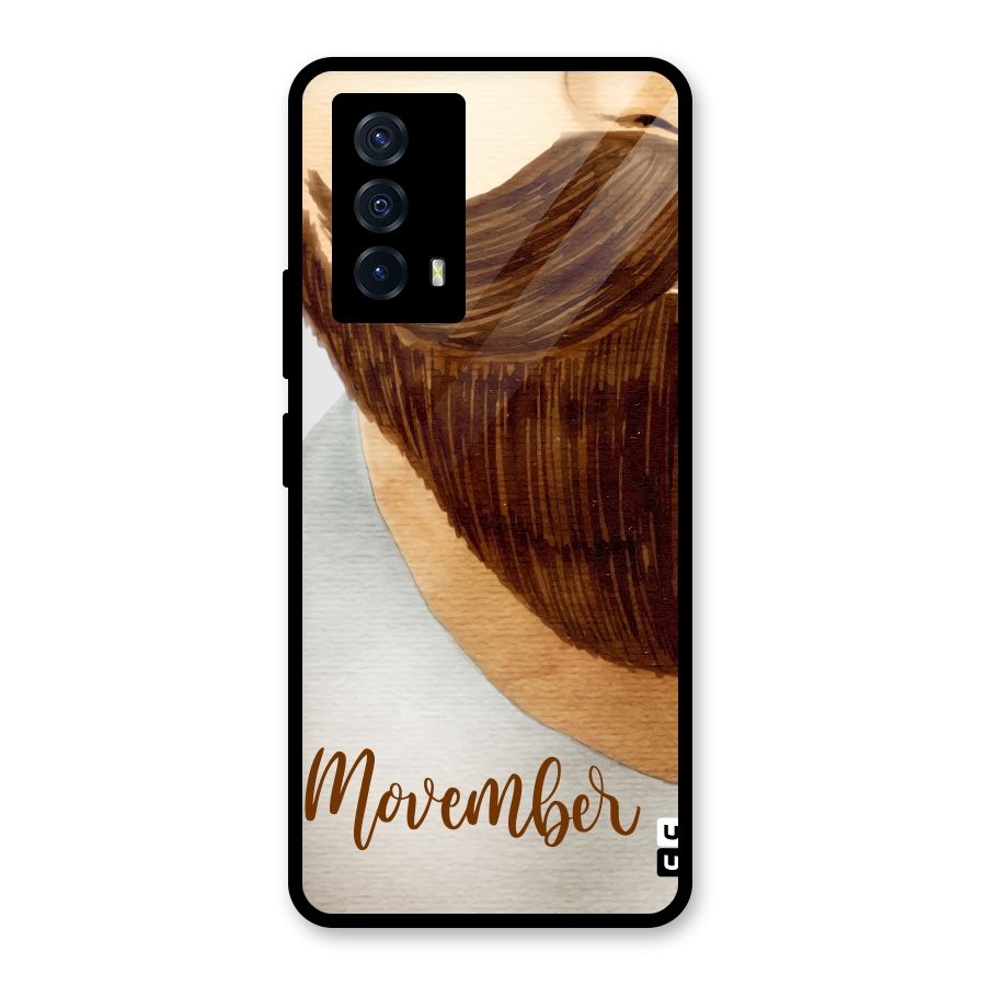 Movember Moustache Glass Back Case for Vivo iQOO Z5