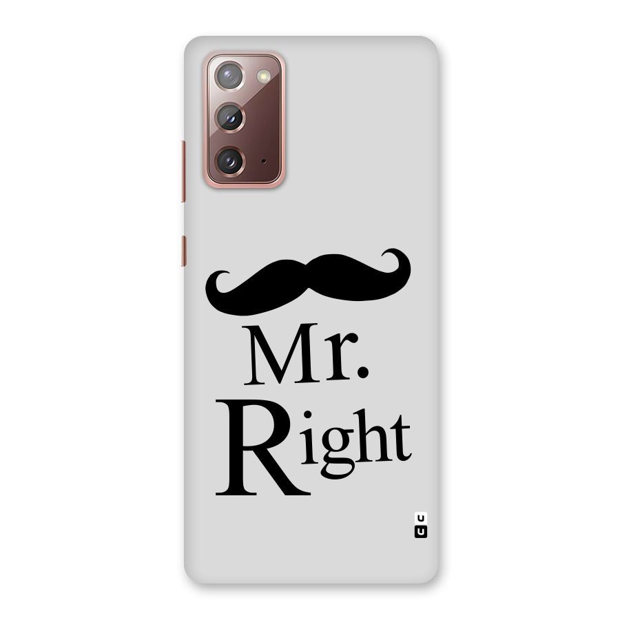 Mr. Right. Back Case for Galaxy Note 20
