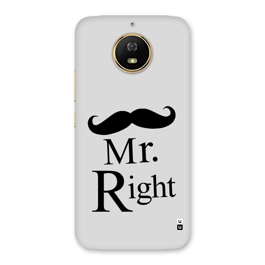 Mr. Right. Back Case for Moto G5s