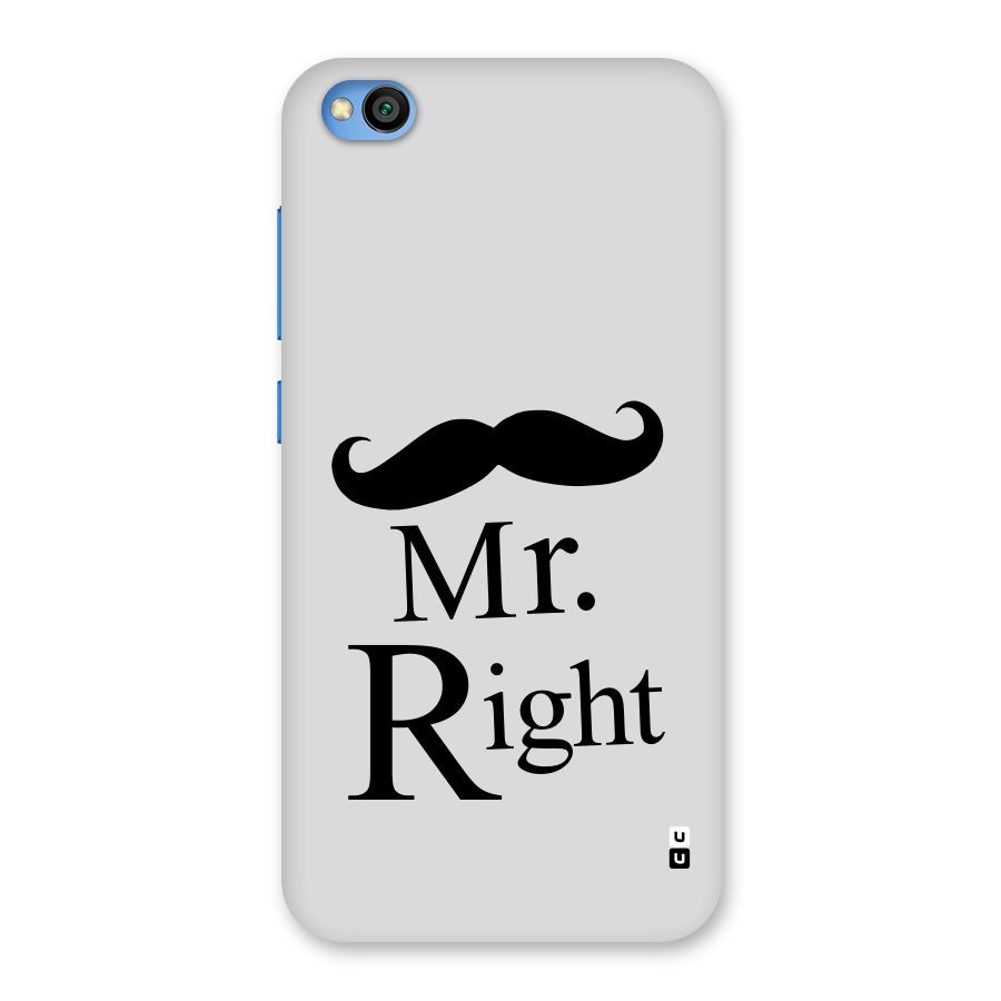 Mr. Right. Back Case for Redmi Go