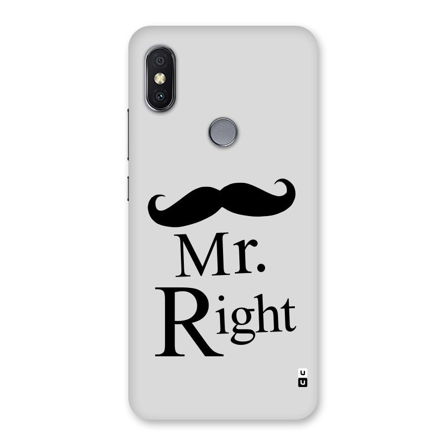 Mr. Right. Back Case for Redmi Y2