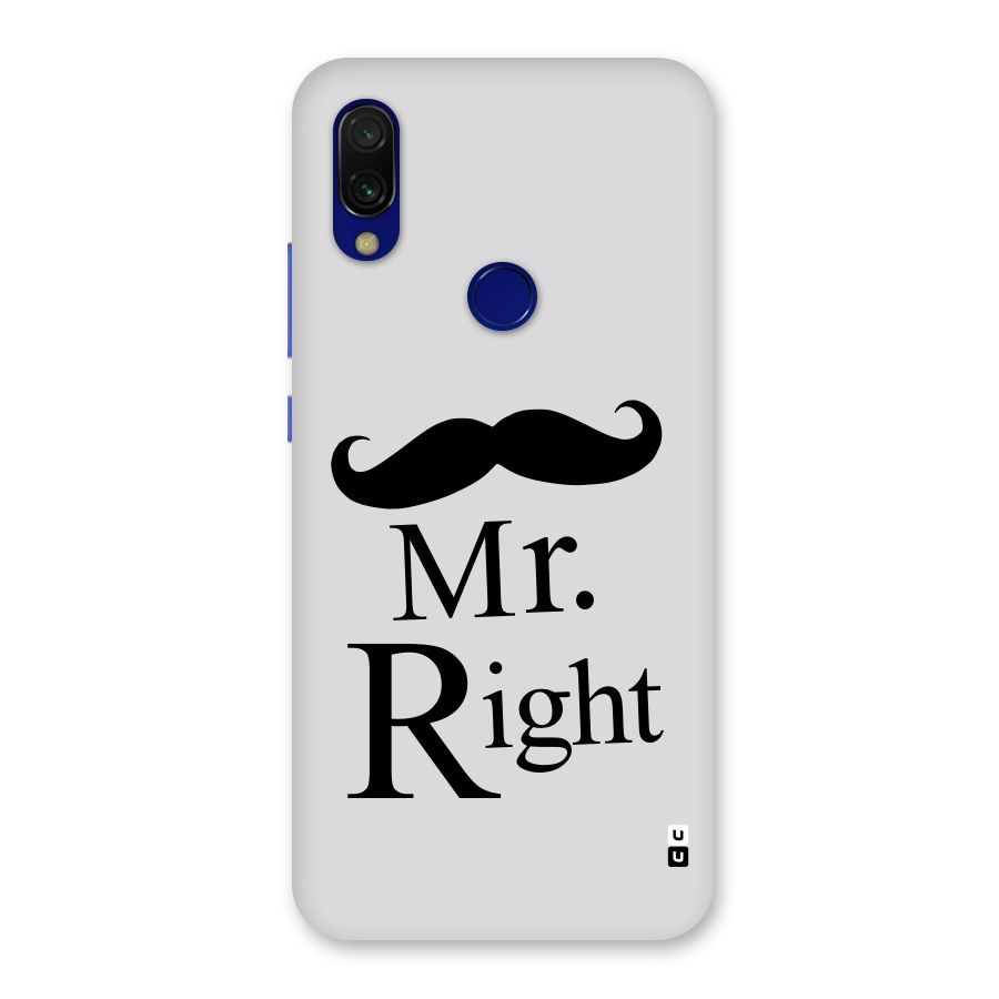 Mr. Right. Back Case for Redmi Y3