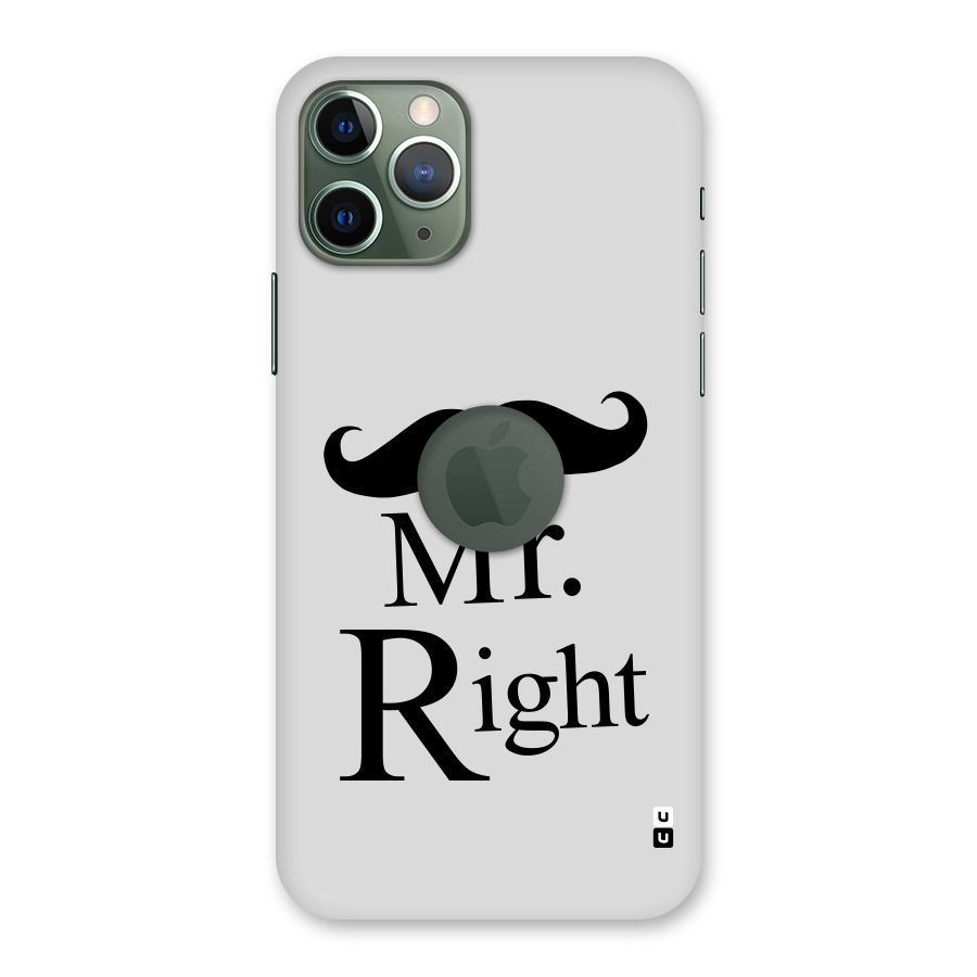 Mr. Right. Back Case for iPhone 11 Pro Logo  Cut