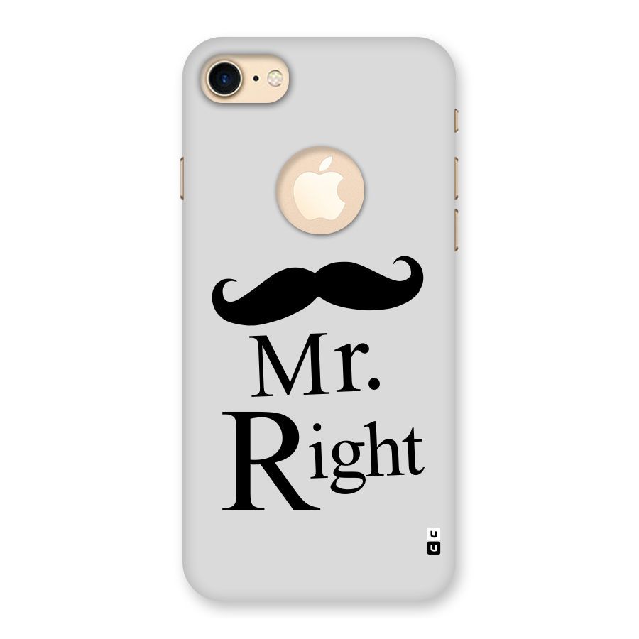 Mr. Right. Back Case for iPhone 7 Logo Cut