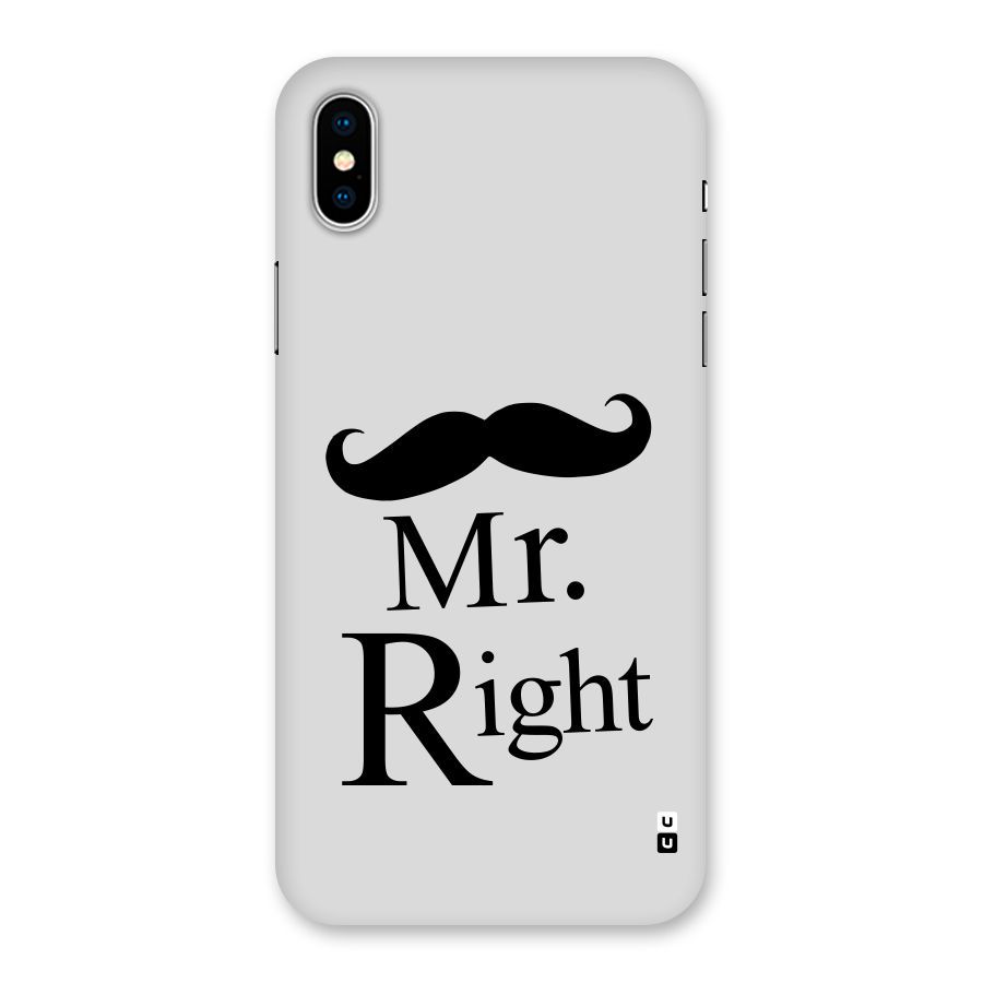 Mr. Right. Back Case for iPhone XS