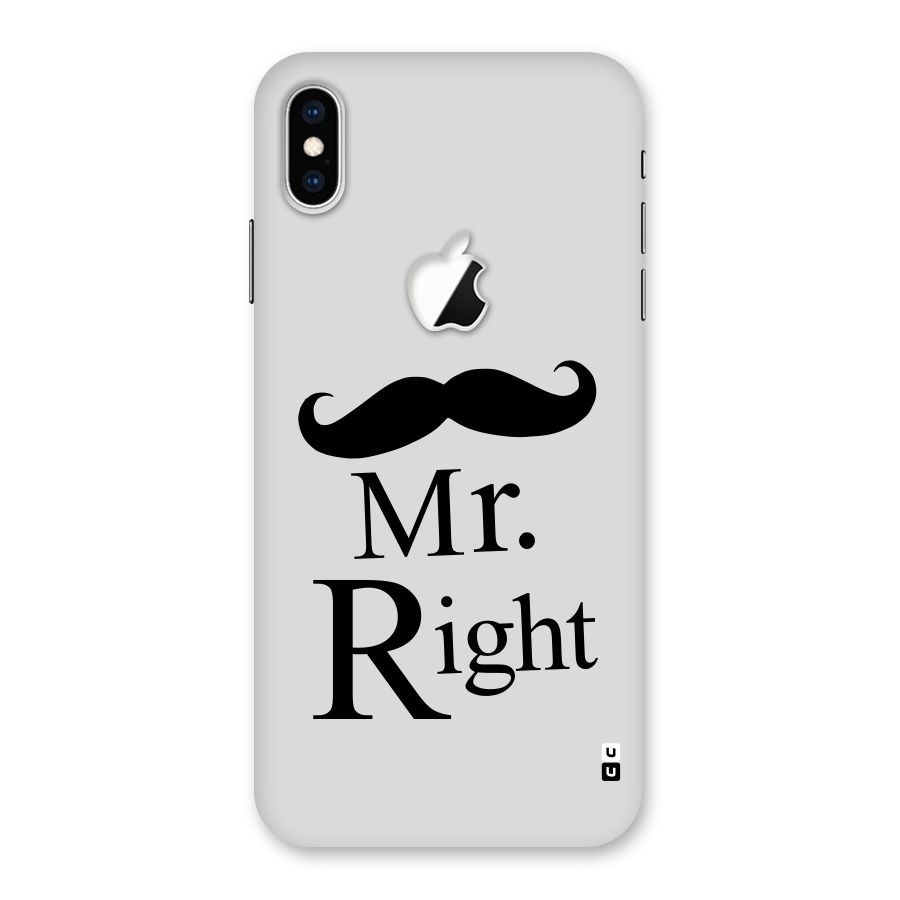 Mr. Right. Back Case for iPhone XS Max Apple Cut