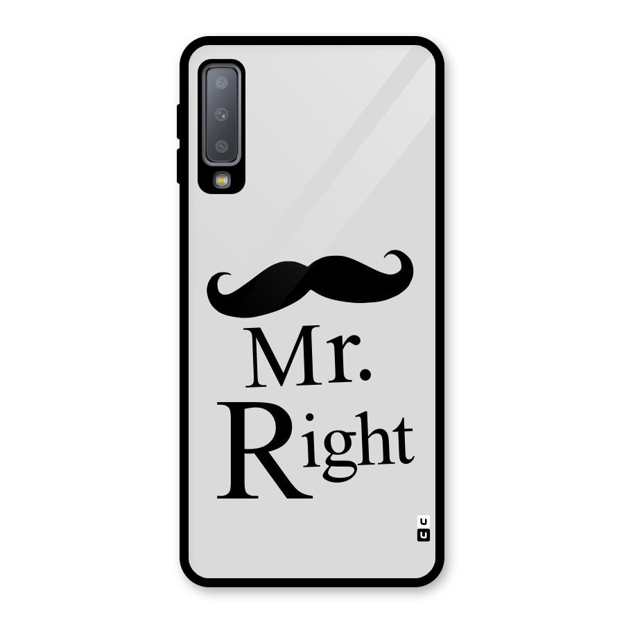 Mr. Right. Glass Back Case for Galaxy A7 (2018)