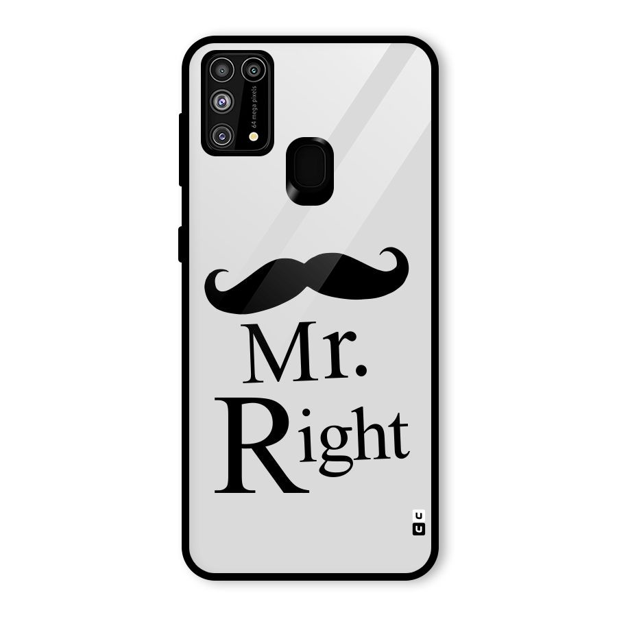Mr. Right. Glass Back Case for Galaxy F41