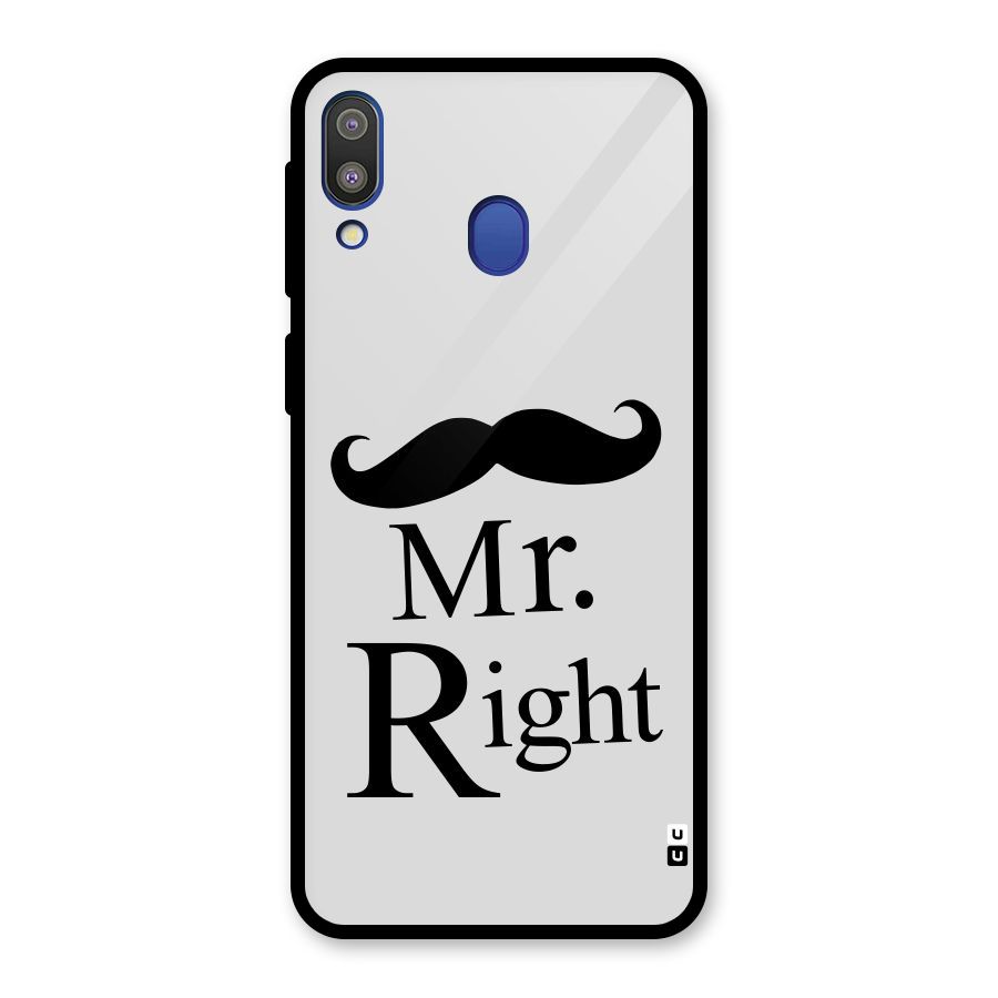 Mr. Right. Glass Back Case for Galaxy M20