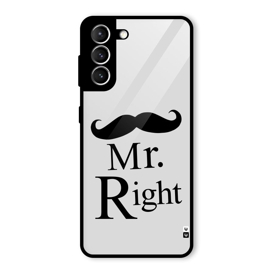 Mr. Right. Glass Back Case for Galaxy S21 5G