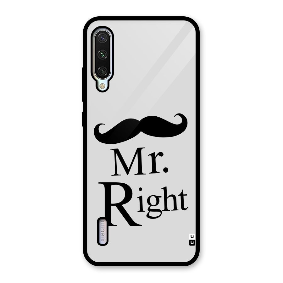Mr. Right. Glass Back Case for Mi A3
