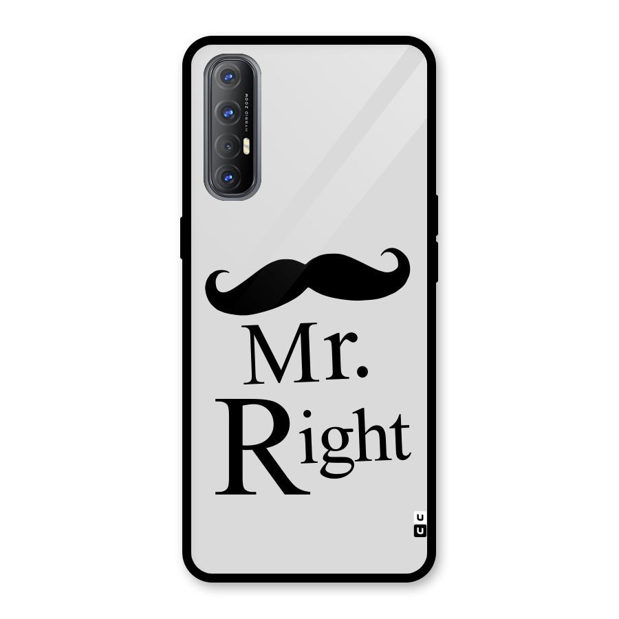 Mr. Right. Glass Back Case for Oppo Reno3 Pro