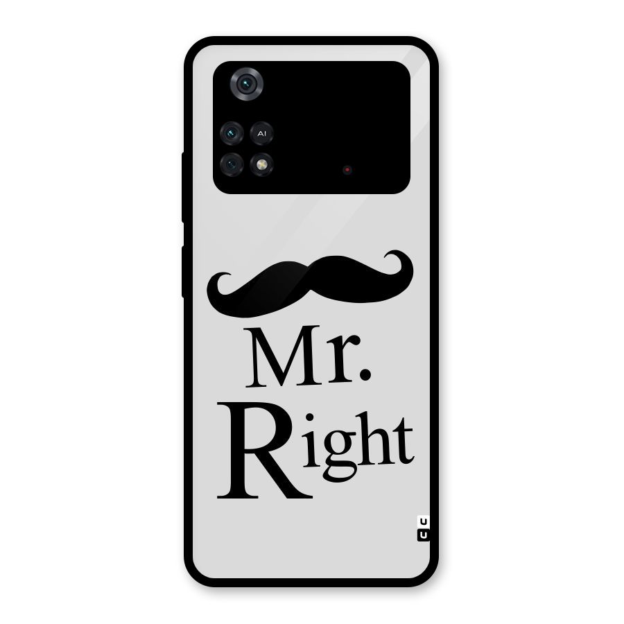 Mr. Right. Glass Back Case for Poco M4 Pro 4G