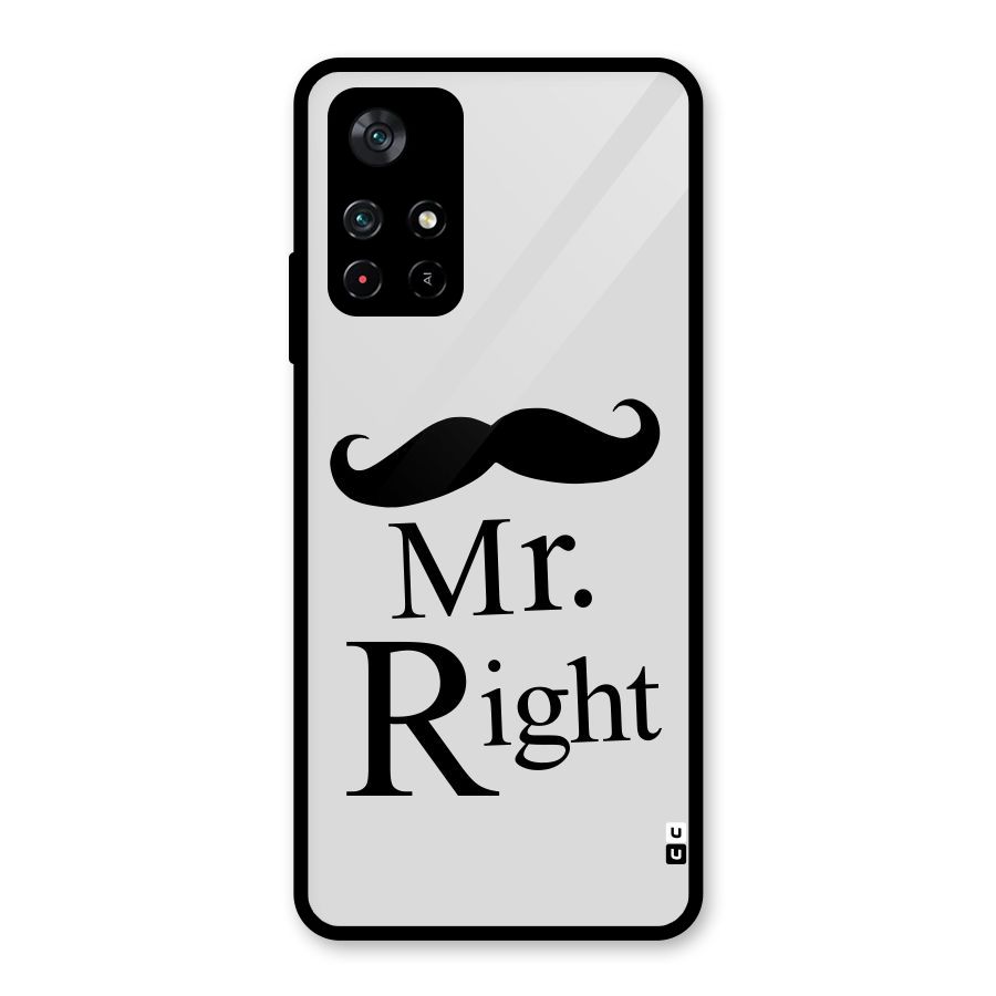 Mr. Right. Glass Back Case for Poco M4 Pro 5G
