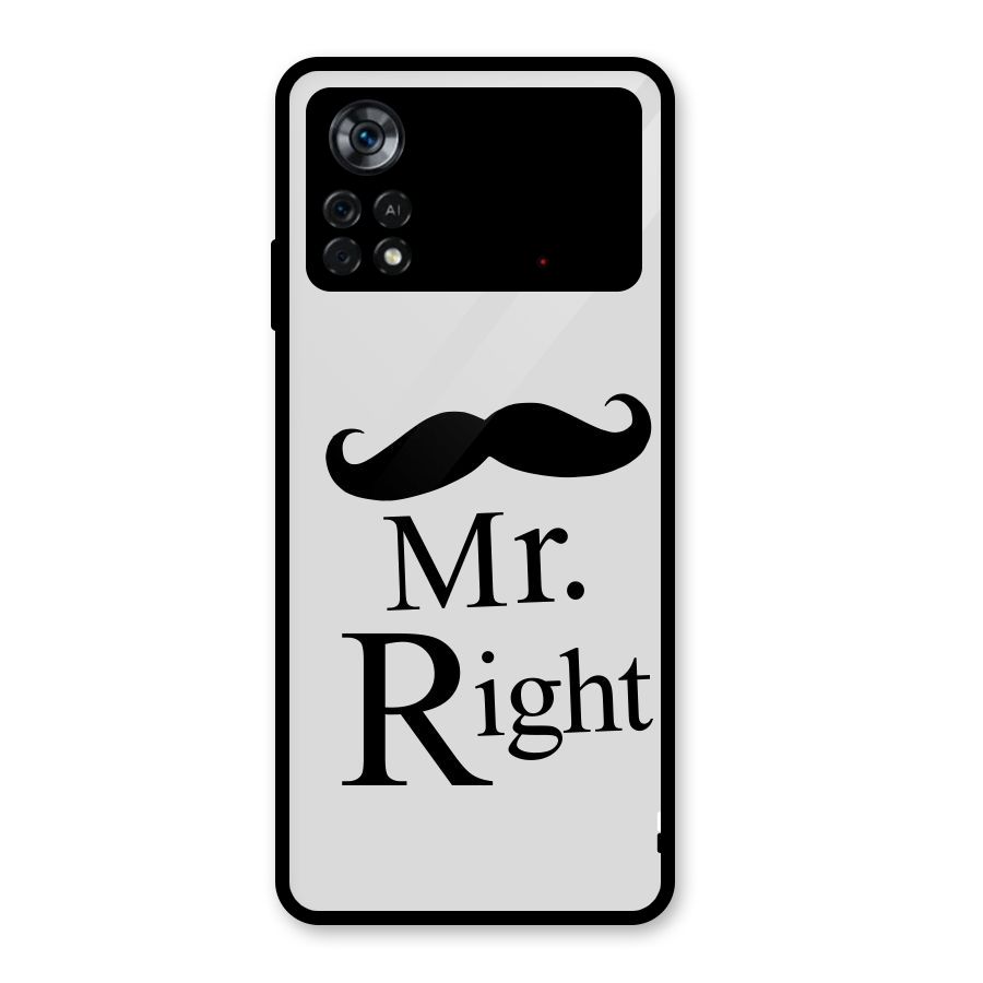 Mr. Right. Glass Back Case for Poco X4 Pro 5G