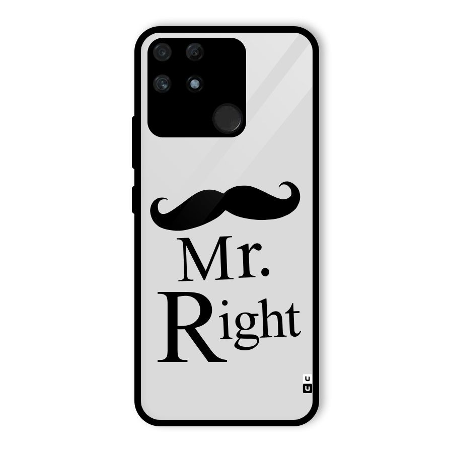 Mr. Right. Glass Back Case for Realme Narzo 50A