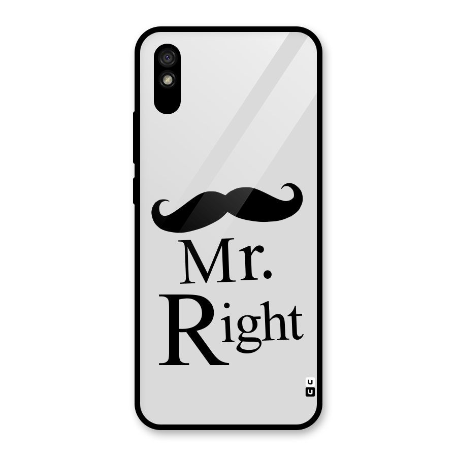 Mr. Right. Glass Back Case for Redmi 9A