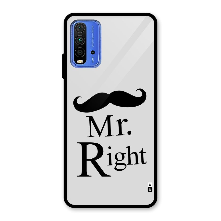 Mr. Right. Glass Back Case for Redmi 9 Power