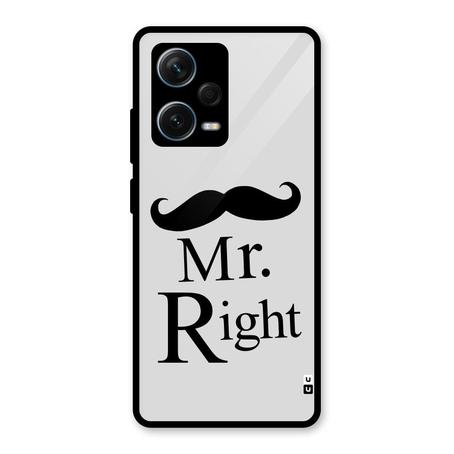 Mr. Right. Glass Back Case for Redmi Note 12 Pro Plus 5G