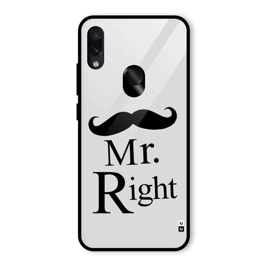 Mr. Right. Glass Back Case for Redmi Note 7 Pro
