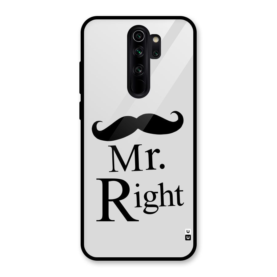 Mr. Right. Glass Back Case for Redmi Note 8 Pro