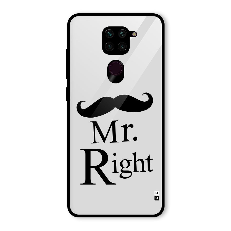 Mr. Right. Glass Back Case for Redmi Note 9