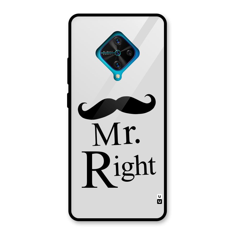 Mr. Right. Glass Back Case for Vivo S1 Pro