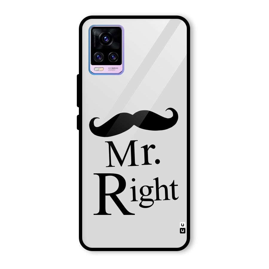 Mr. Right. Glass Back Case for Vivo V20 Pro