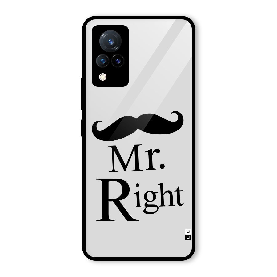 Mr. Right. Glass Back Case for Vivo V21 5G