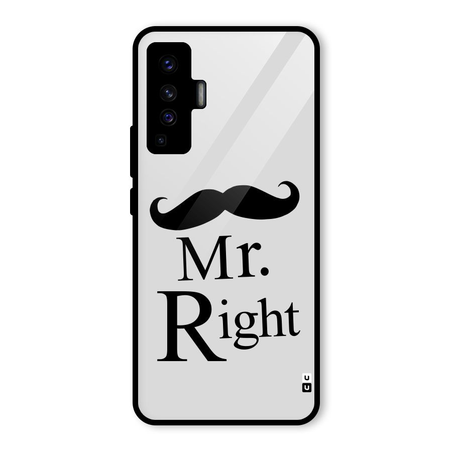 Mr. Right. Glass Back Case for Vivo X50